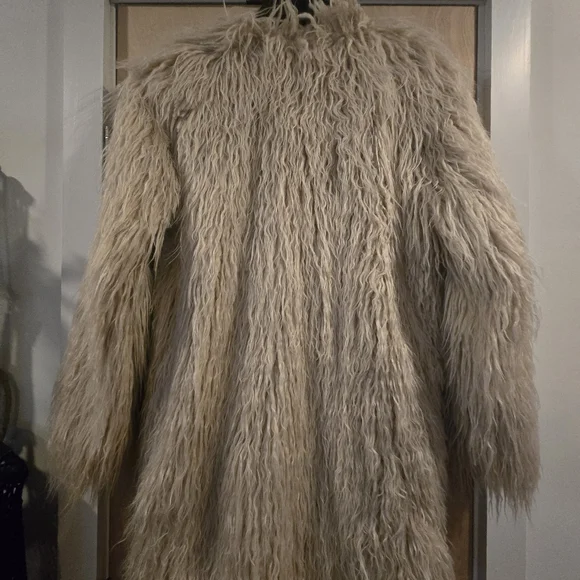 Free People Cream Faux Fur Jacket - Picture 3 of 5